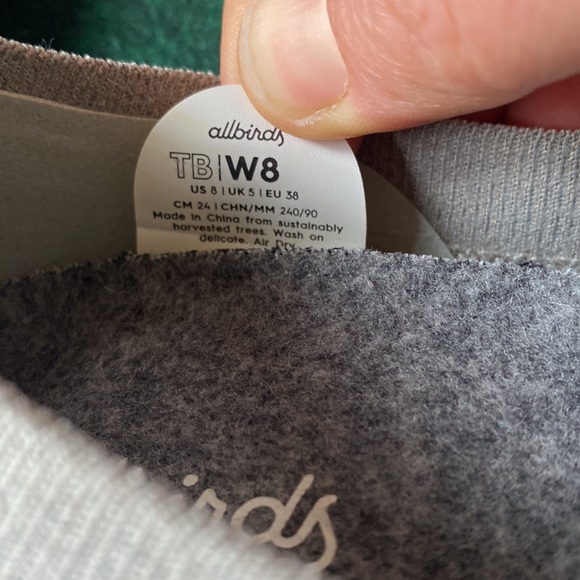 All Birds tree breezers flats size 8 brand new silver grey - Picture 3 of 6